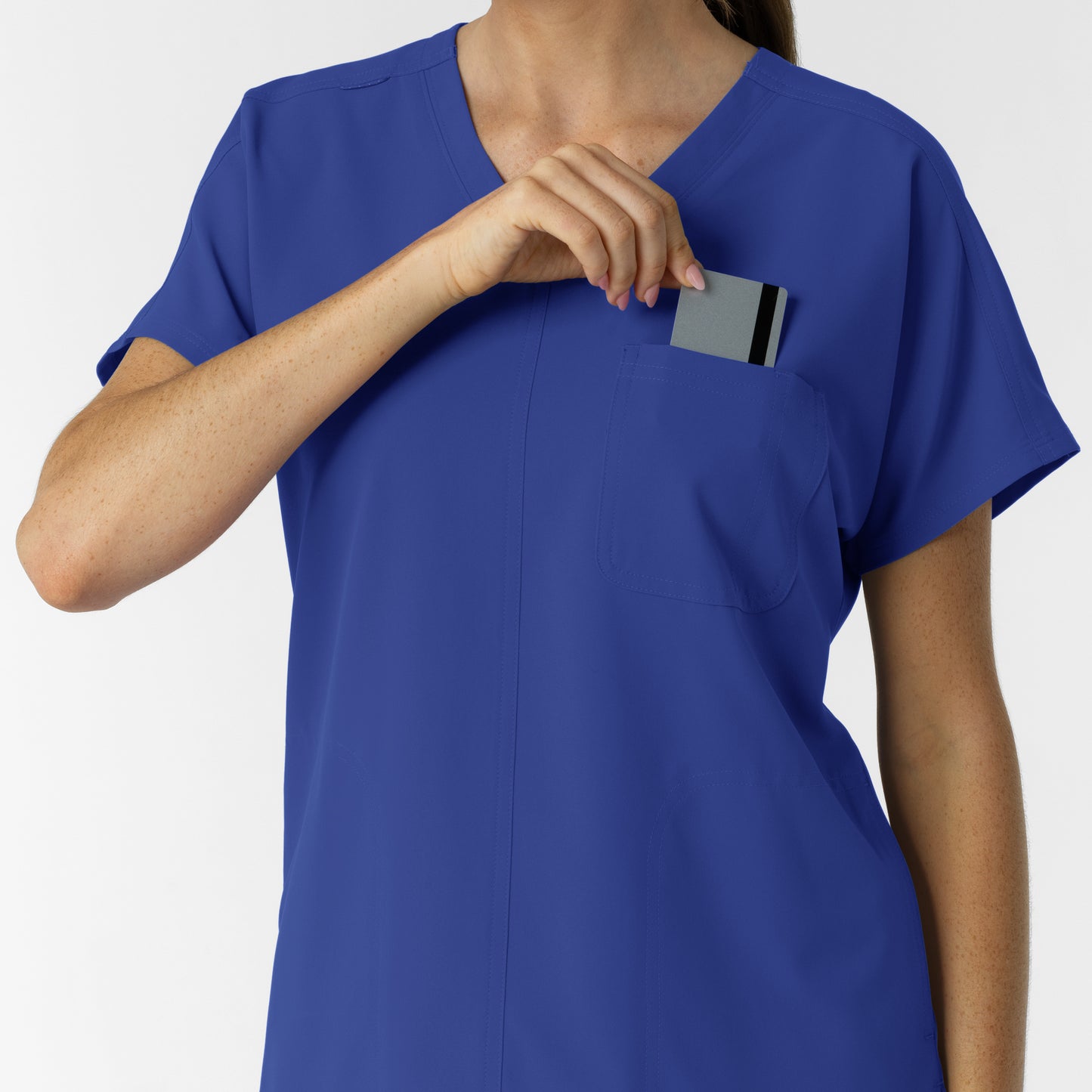 NURTUR 6280 Women's Drop Shoulder Tunic Scrub Top Galaxy Blue