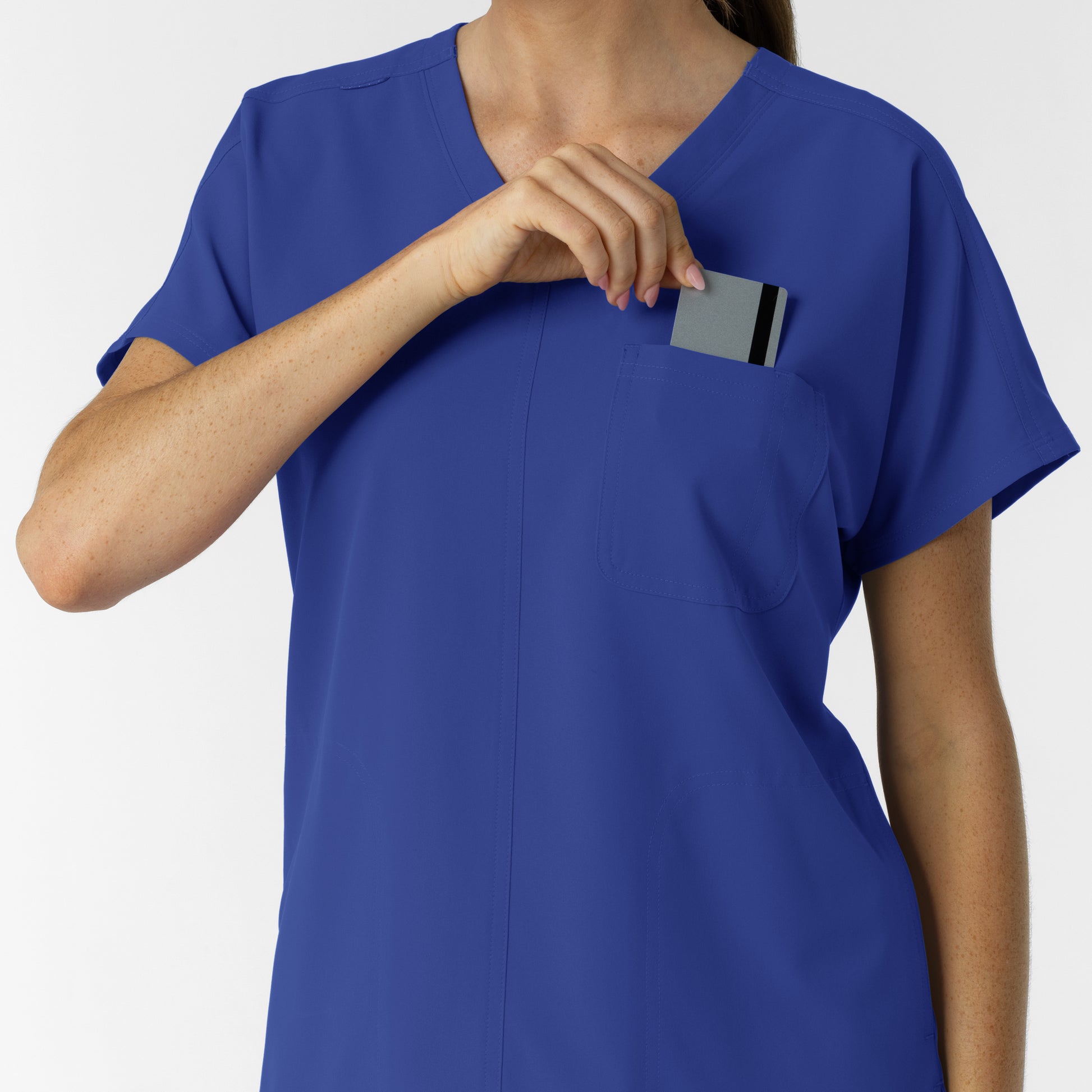 NURTUR 6280 Women's Drop Shoulder Tunic Scrub Top Galaxy Blue