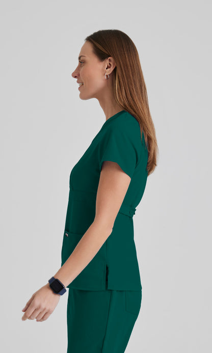 Grey's Anatomy 4153 Riley Scrub Top Hunter Green