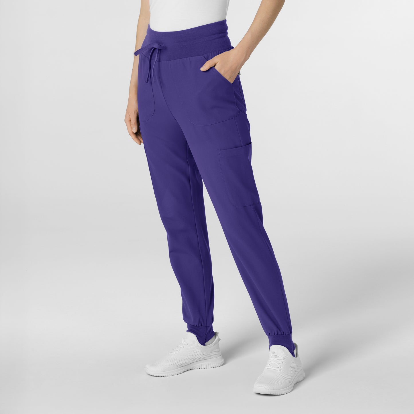 Thrive 5522 Convertible Stirrup Jogger Scrub Pants Grape Model Image Right Side | Wink