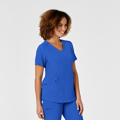 RENEW 6134 V-Neck Scrub Top Royal Model Image Right Side | Wink