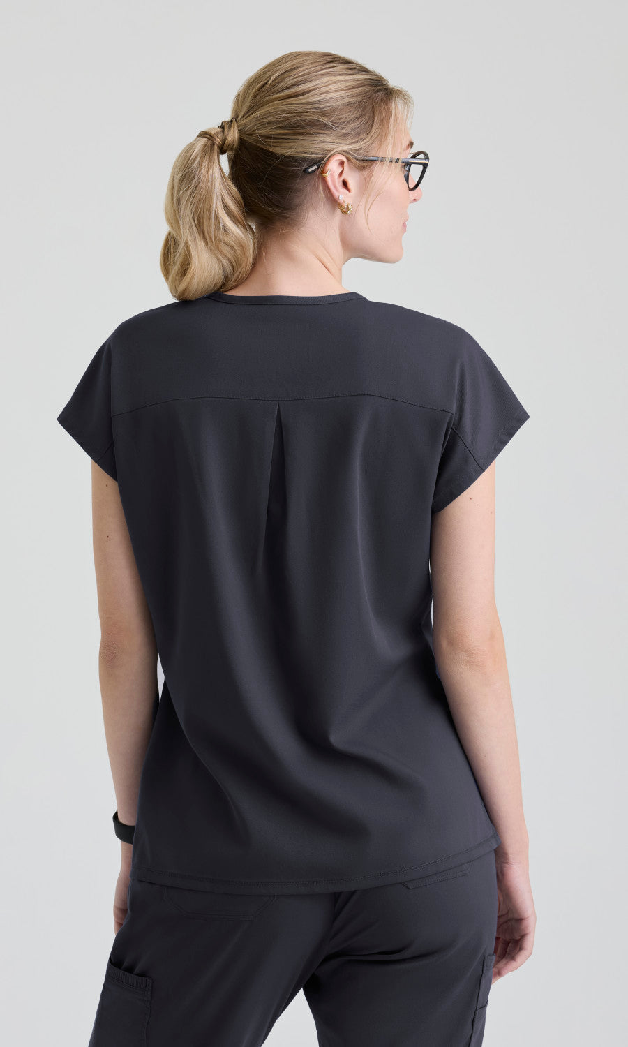 Grey's Anatomy Stretch GRST352 Lexi Top Steel - back