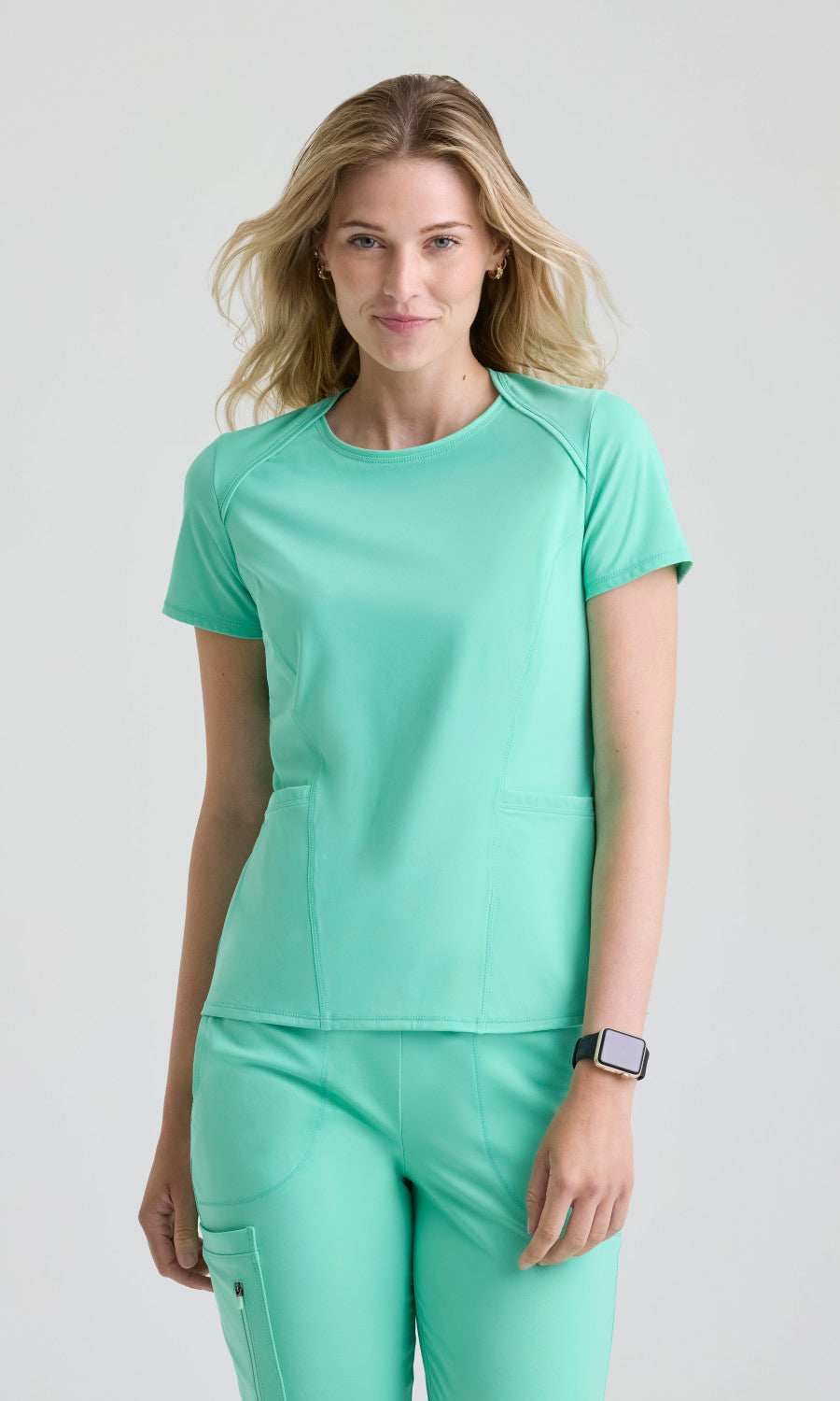 Grey's Anatomy Knits GRST336 Swift Top Minty - front