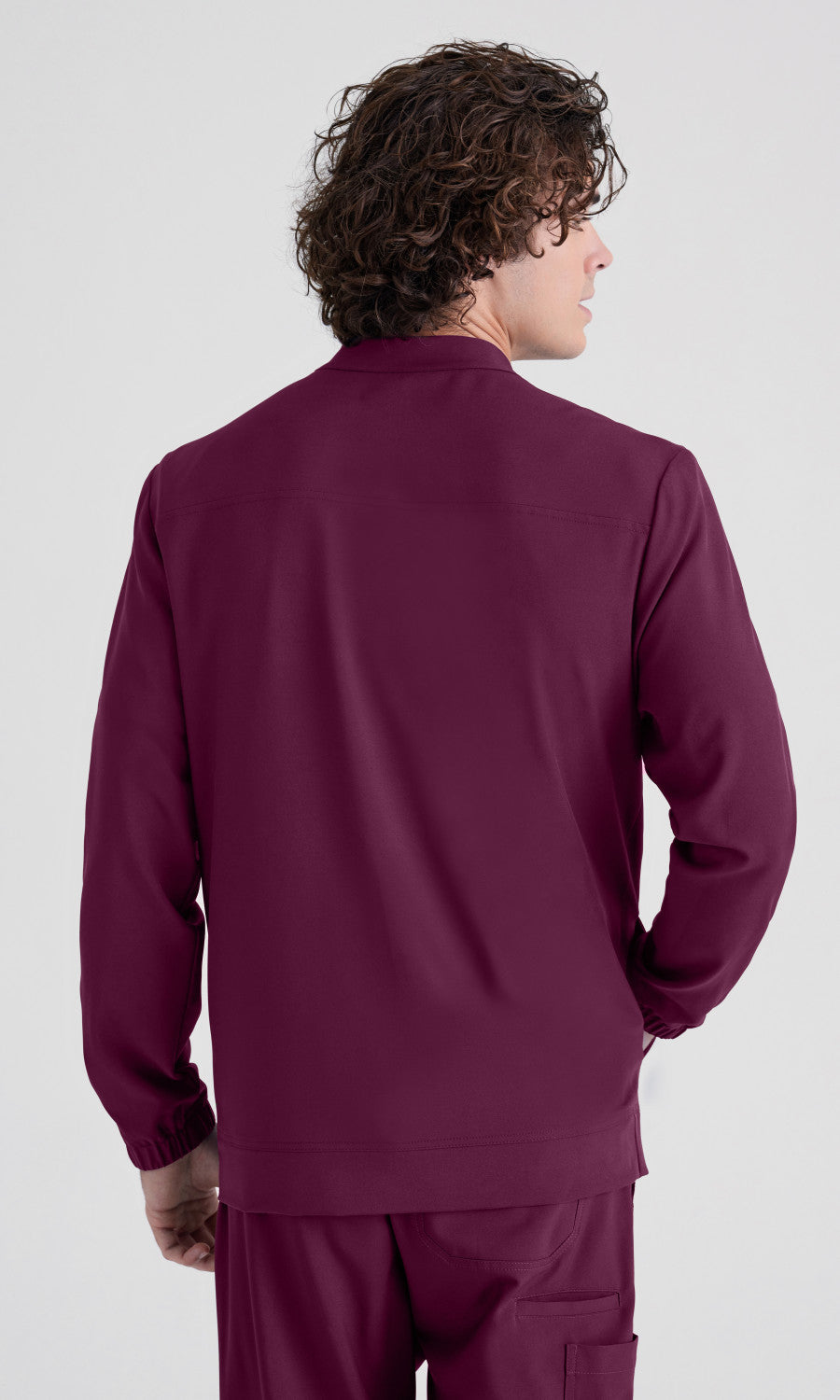 Grey's Anatomy Evolve GSSW887 Cycle Scrub Jacket Wine