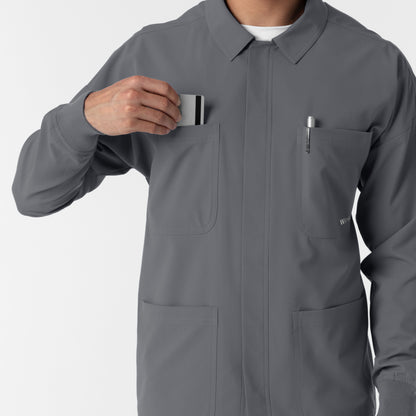NURTUR 8380 Men’s Scrub Shirt Jacket Pewter