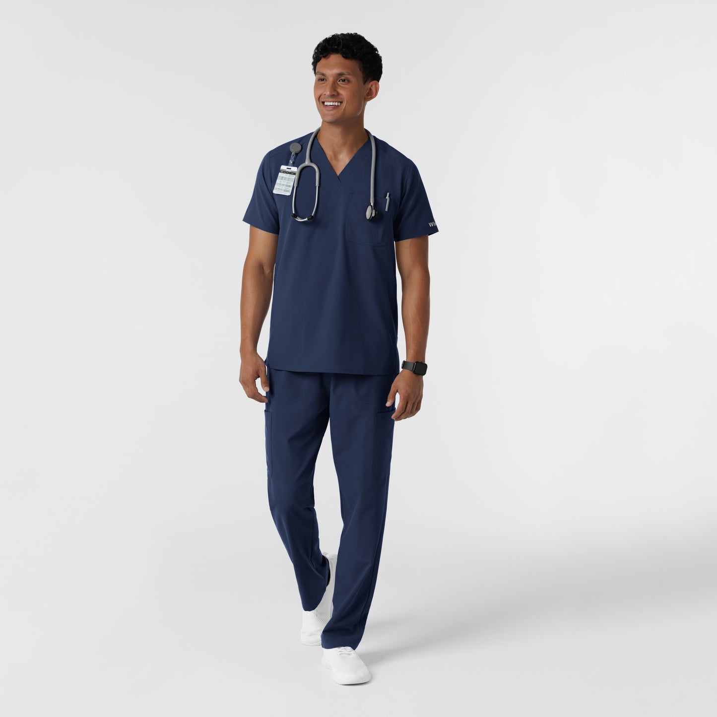NURTUR 5380 Men's Straight Leg Cargo Scrub Pants Navy
