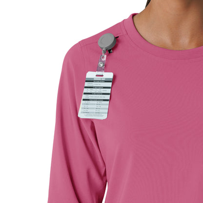 Force Cross-Flex C13610 Women's Crew Neck Long Sleeve Scrub Top Electric Fuschia