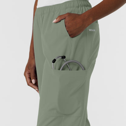 NURTUR 5180 Women's Straight Leg Cargo Scrub Pants Sage