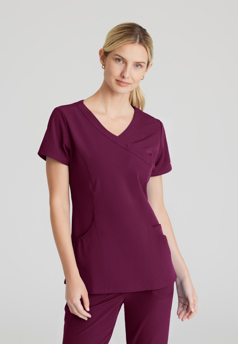 Skechers Vitality SKT064 Charge Scrub Top Wine