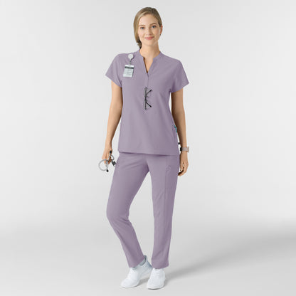 RENEW 6734 Women's Mandarin Collar Scrub Top Wisteria