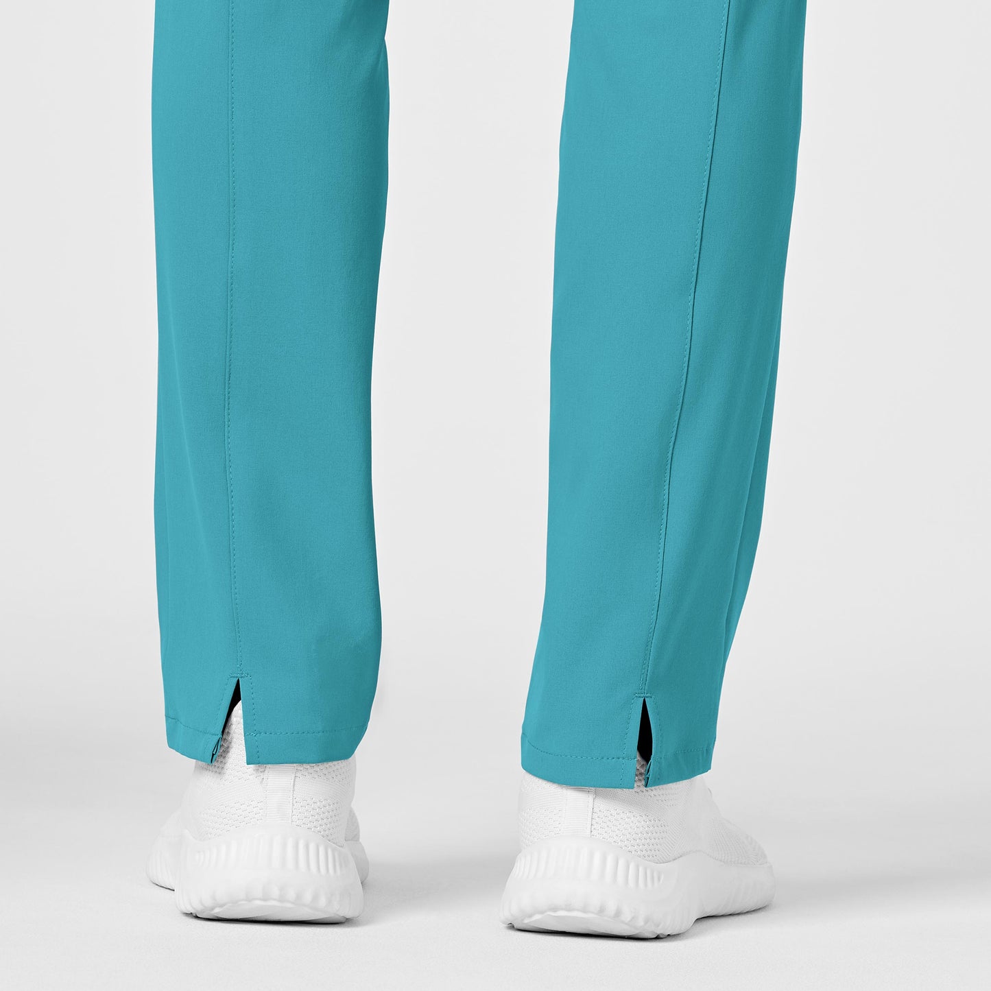 RENEW 5334 High Waist Slim Leg Scrub Pants Teal Blue Model Image Alternate | Wink