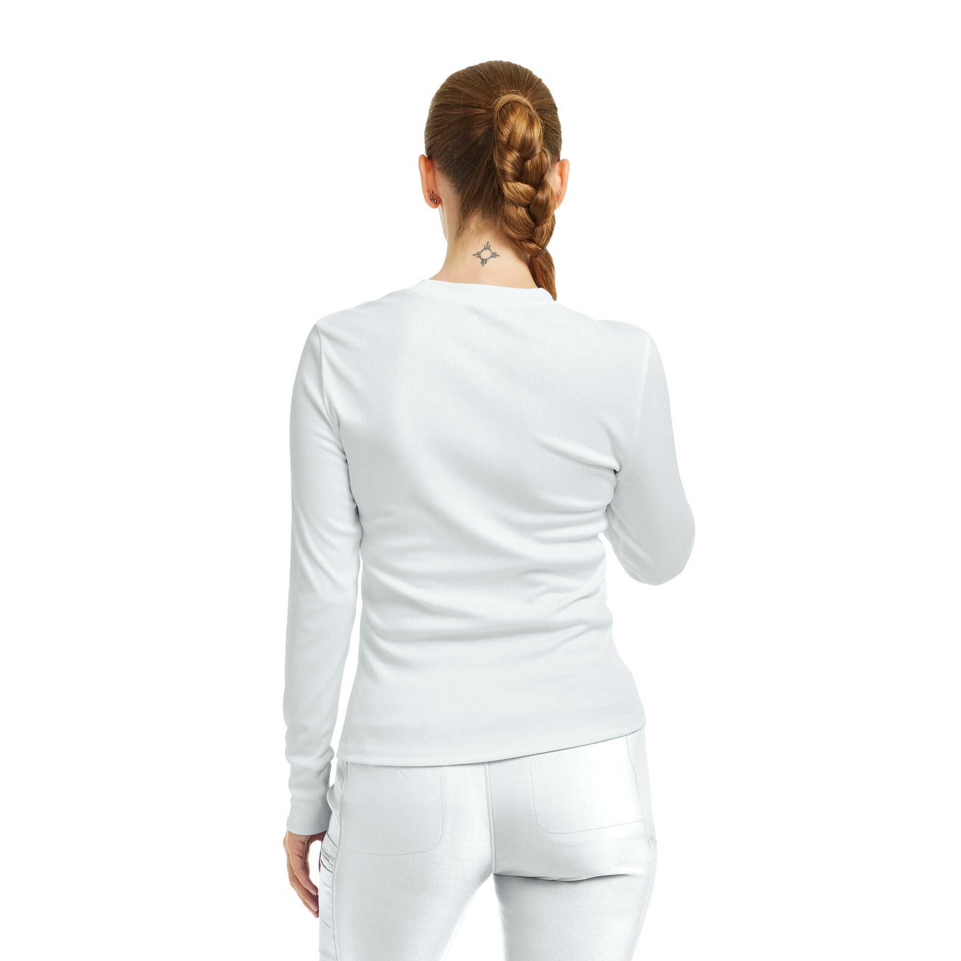 Forward LT103 Women's 1 Pocket Long Sleeve Tee White Image