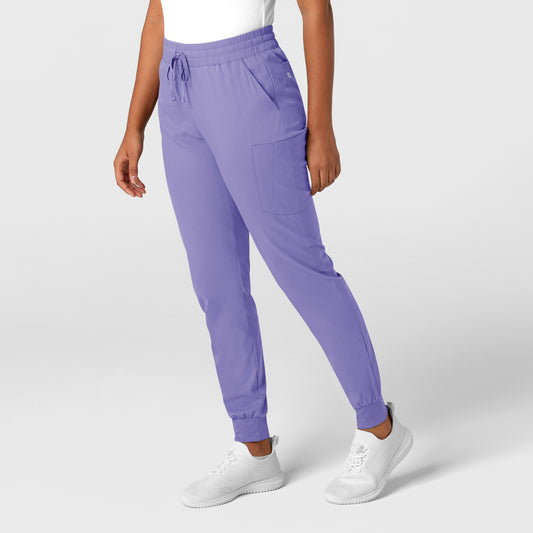 Boundless 5151 Jogger Scrub Pants Iris Purple Model Image Right Side | Wink