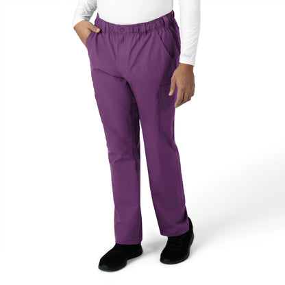 Force Essentials C56113 Men's Straight Leg Cargo Scrub Pants Eggplant Model Image Right Side | Carhartt