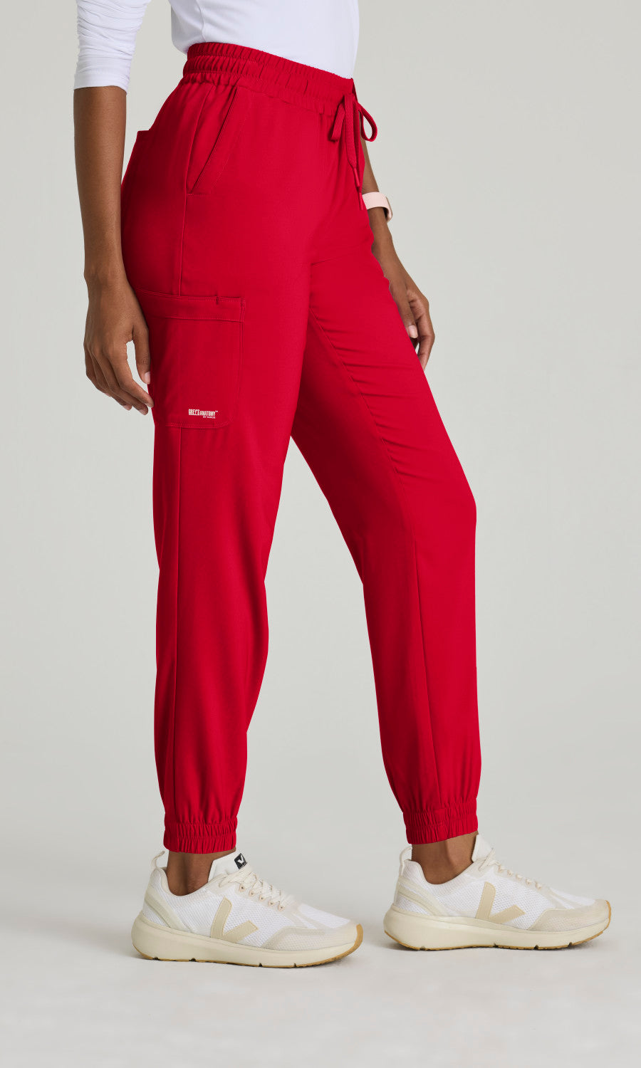 Grey's Anatomy Evolve GSSP625 Terra Scrub Joggers True Red