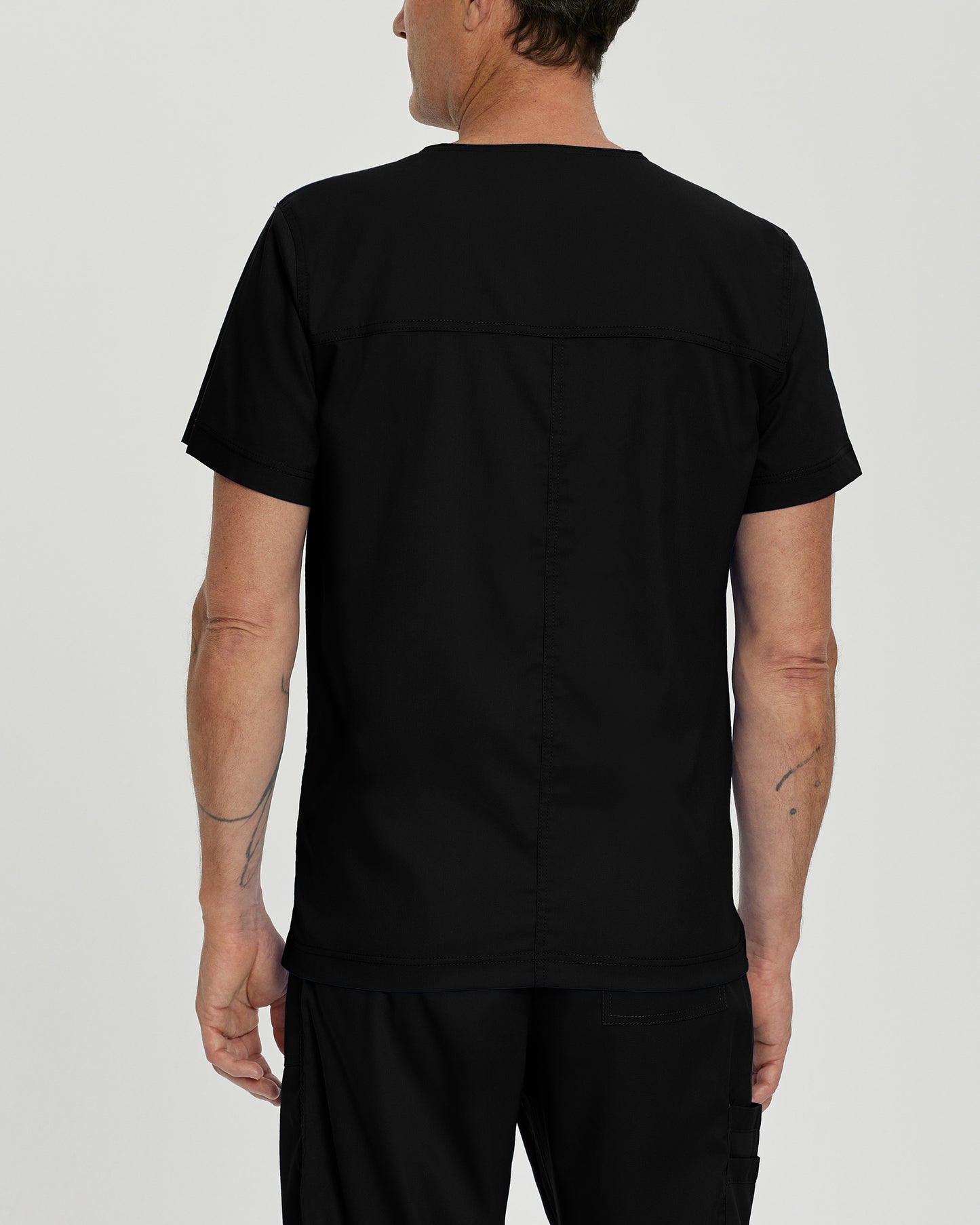 ProFlex 4253 Men's 4 Pocket V Neck Scrub Top Black Image