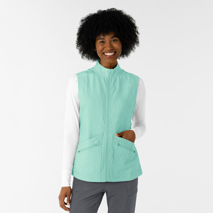 Layers 8214 Women's Everything Everywhere Scrub Vest Aruba Blue