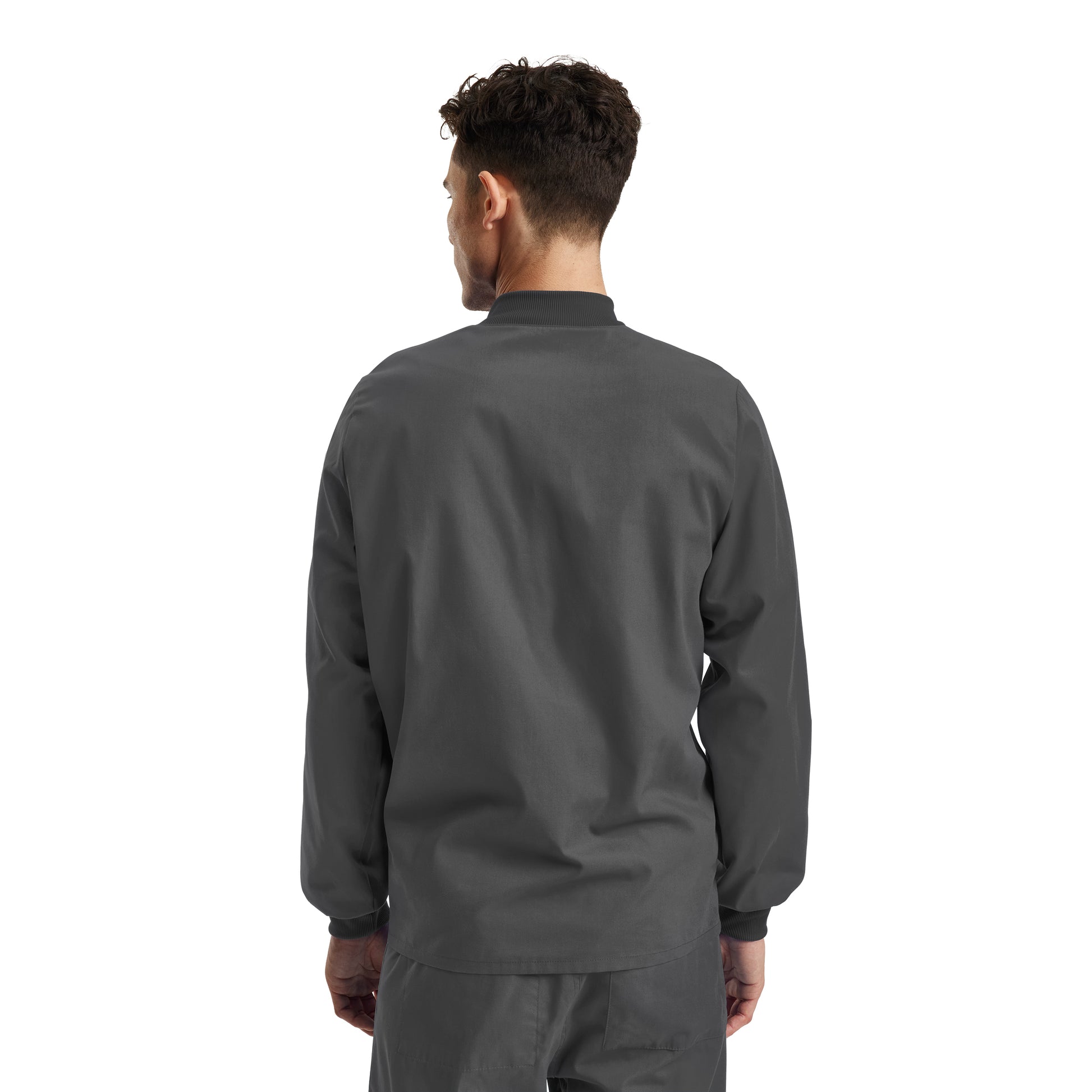 Essentials LJ709 Unisex 5 Pocket Scrub Jacket Steel Grey Image