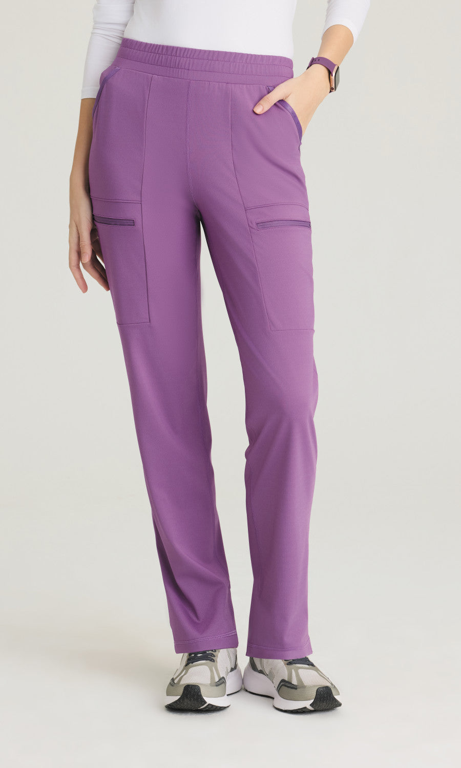 Grey's Anatomy Knit Stretch GRSP685 Momentum Knit Pant Imperial Violet