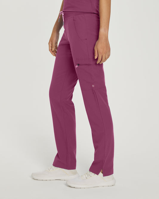 V-Tess 337 Women's Cargo Scrub Pants Raspberry Coulis Image