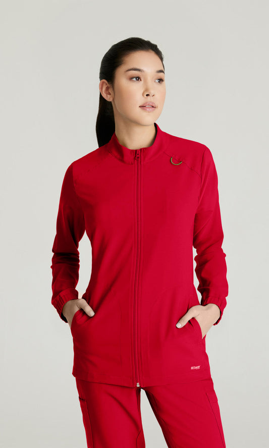 Cleveland Clinic Grey's Anatomy Evolve GSSW886 Virtue Scrub Jacket True Red