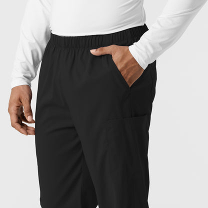 Boundless 5051 Unisex Straight Leg Scrub Pants Black Model Image Alternate | Wink