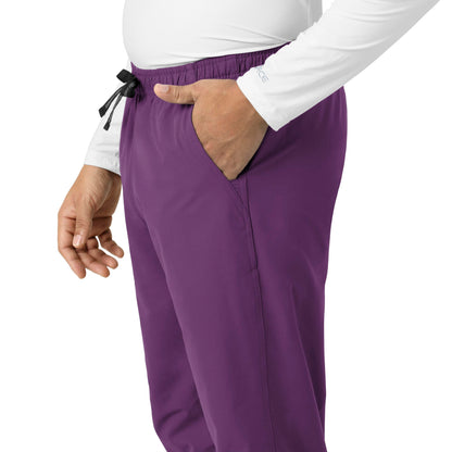 Force Essentials C55013 Unisex Elastic Waist Cargo Scrub Pants Eggplant Model Image Alternate | Carhartt