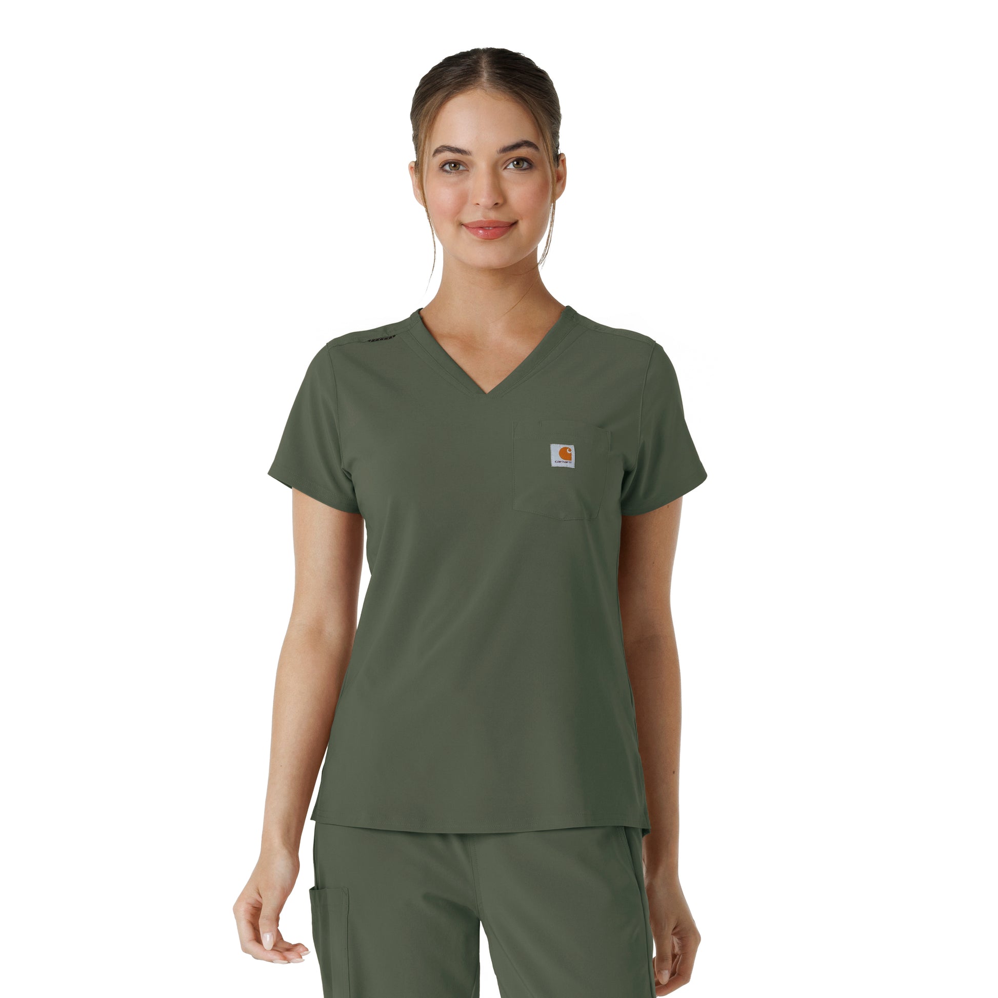 Force Cross-Flex C13410 Women's Tuck-In Scrub Top Olive