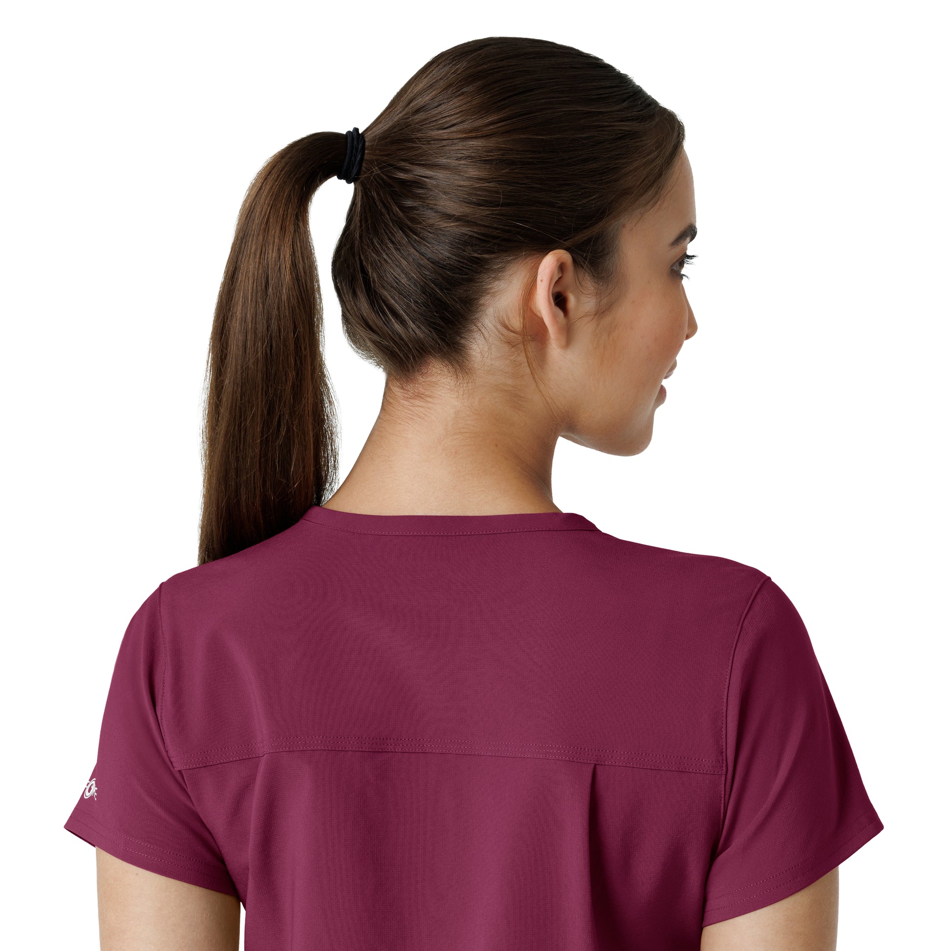 Force Cross-Flex C13410 Tuck-In Scrub Top Wine Model Image Alternate | Carhartt