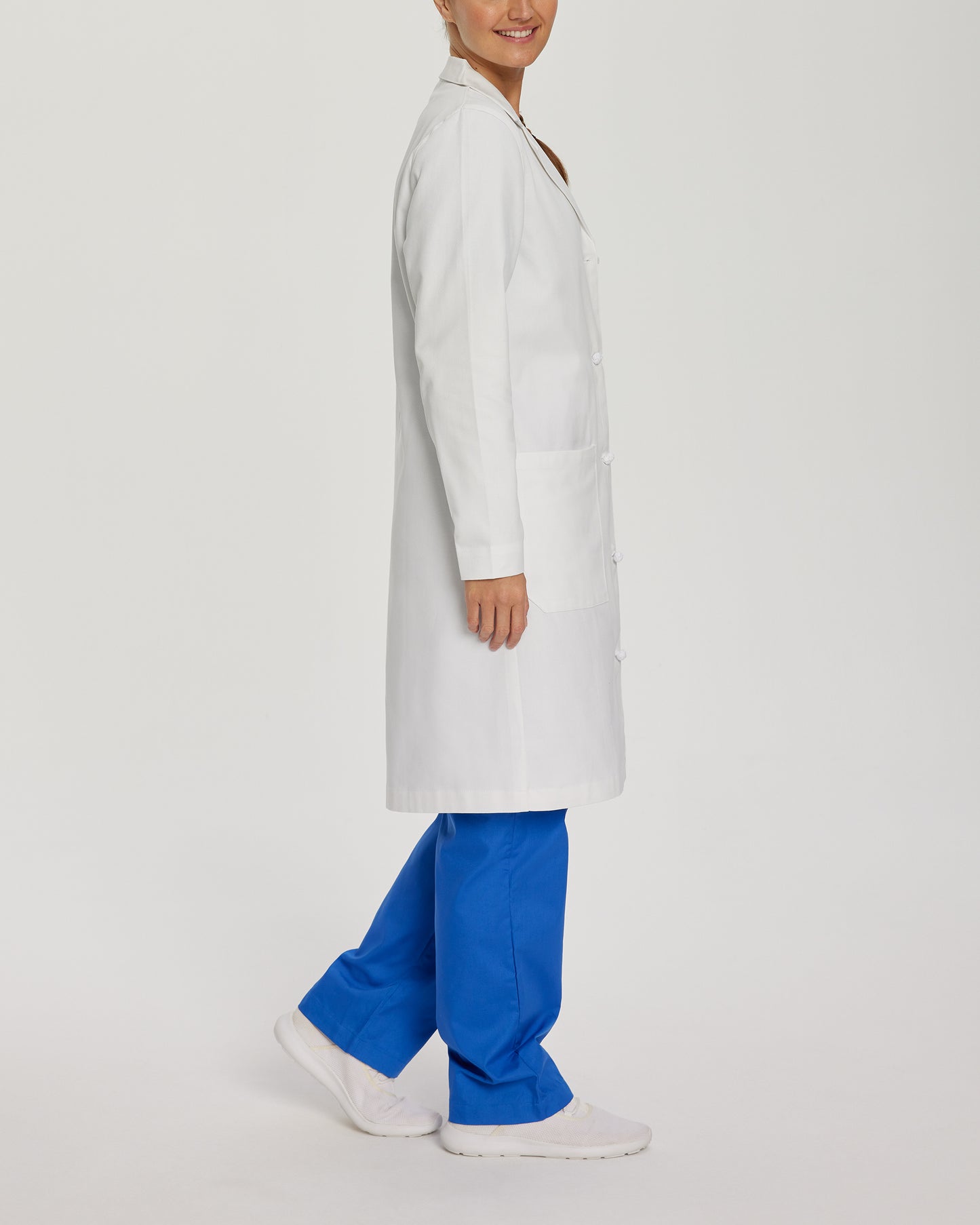 Essential Lab Coats 3172 Women's 3 Pocket Full Length White Coat White Image