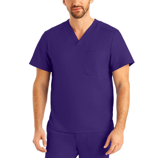 ProFlex LT108 Men's 2 Pocket V Neck Scrub Top Grape Image