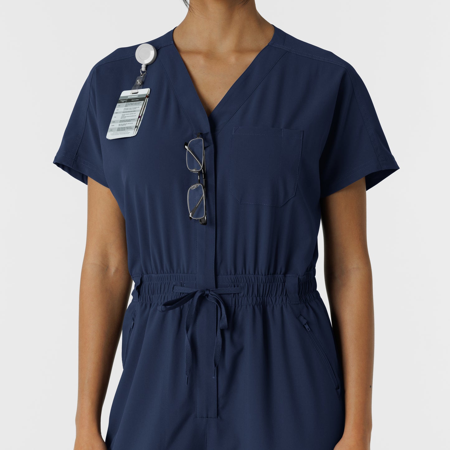 RENEW 3234 Cargo Jogger Scrub Jumpsuit Navy Model Image Alternate | Wink