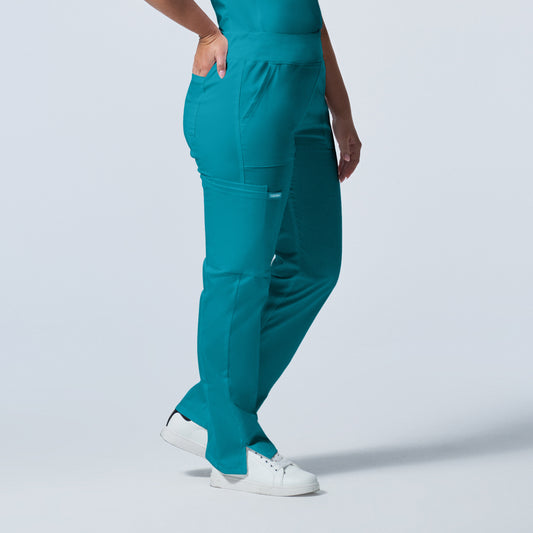 ProFlex LB405 Women's Cargo Scrub Pants Teal Image