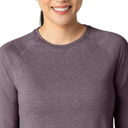 Force Sub-Scrubs C31009 Performance Long Sleeve Tee Black Plum Heather Model Image Alternate | Carhartt