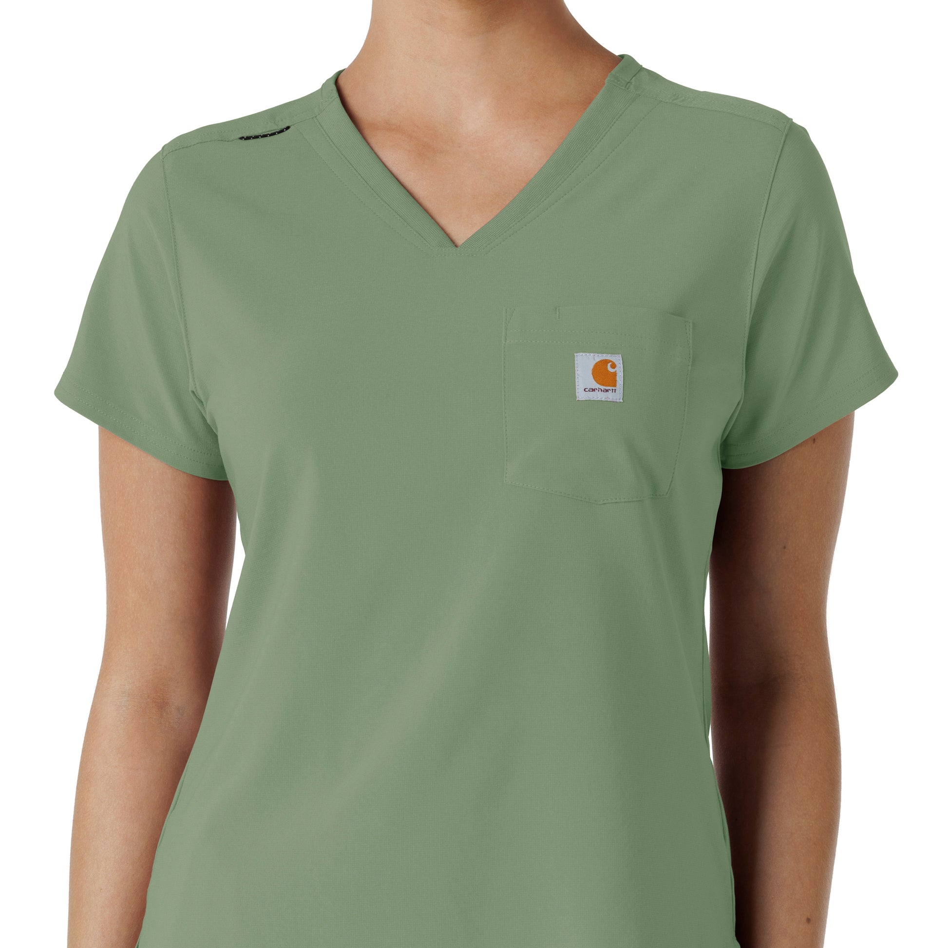 Force Cross-Flex C13410 Women's Tuck-In Scrub Top Green Slate