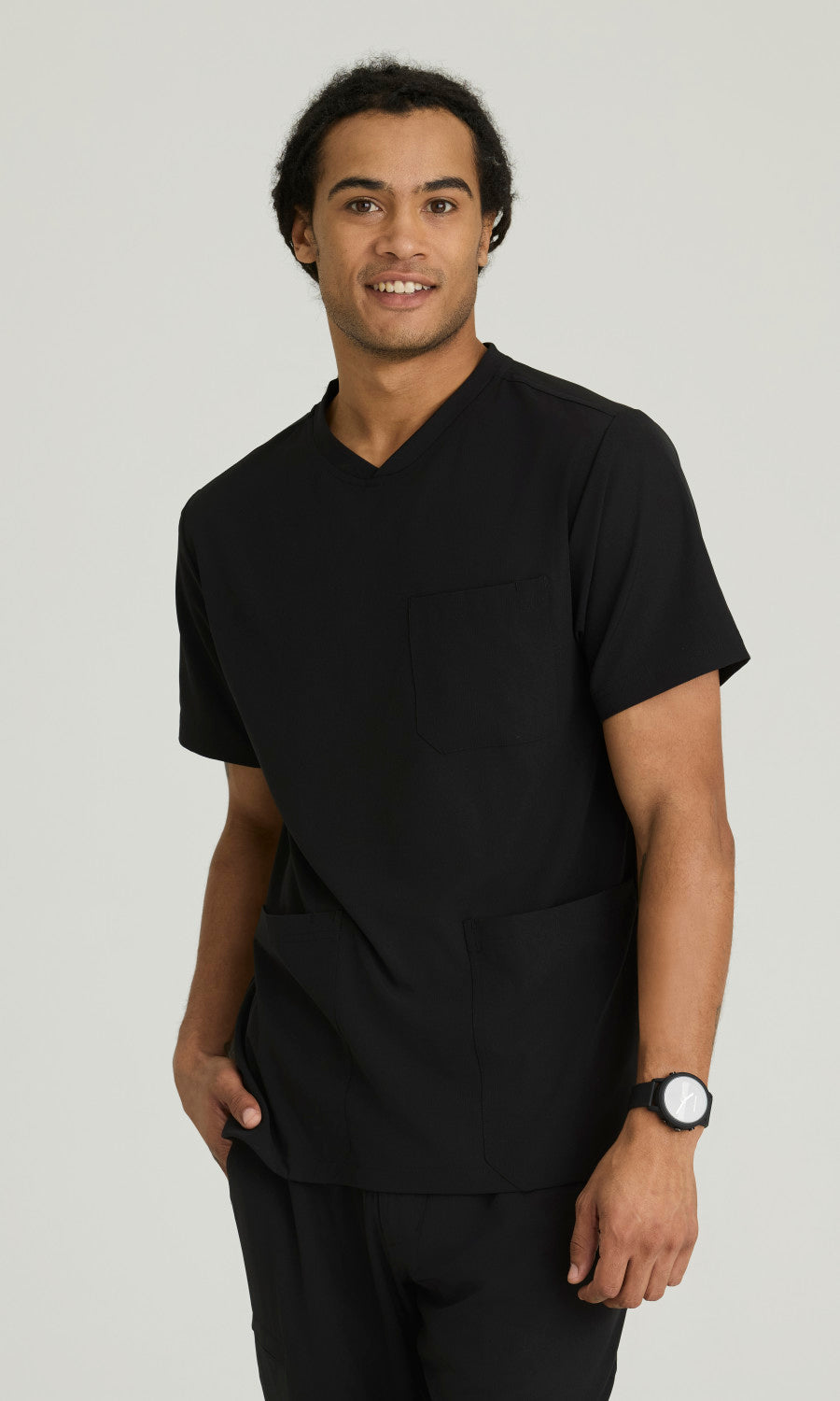 Skechers Vitality SKT082 Crew Scrub Top Black