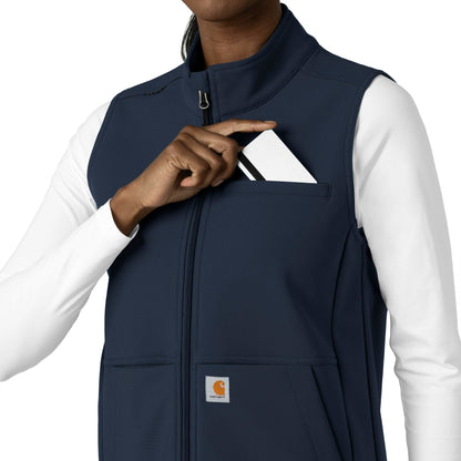 Rugged Flex C83023 Bonded Fleece Vest Navy Model Image Alternate | Carhartt