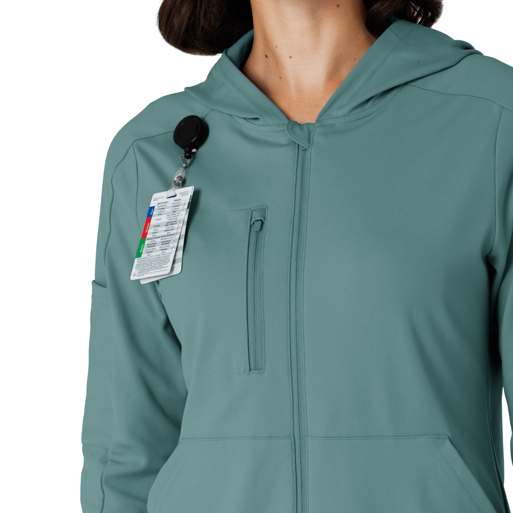 RENEW Knit 8159 Women’s Zip Hoodie Vintage Teal