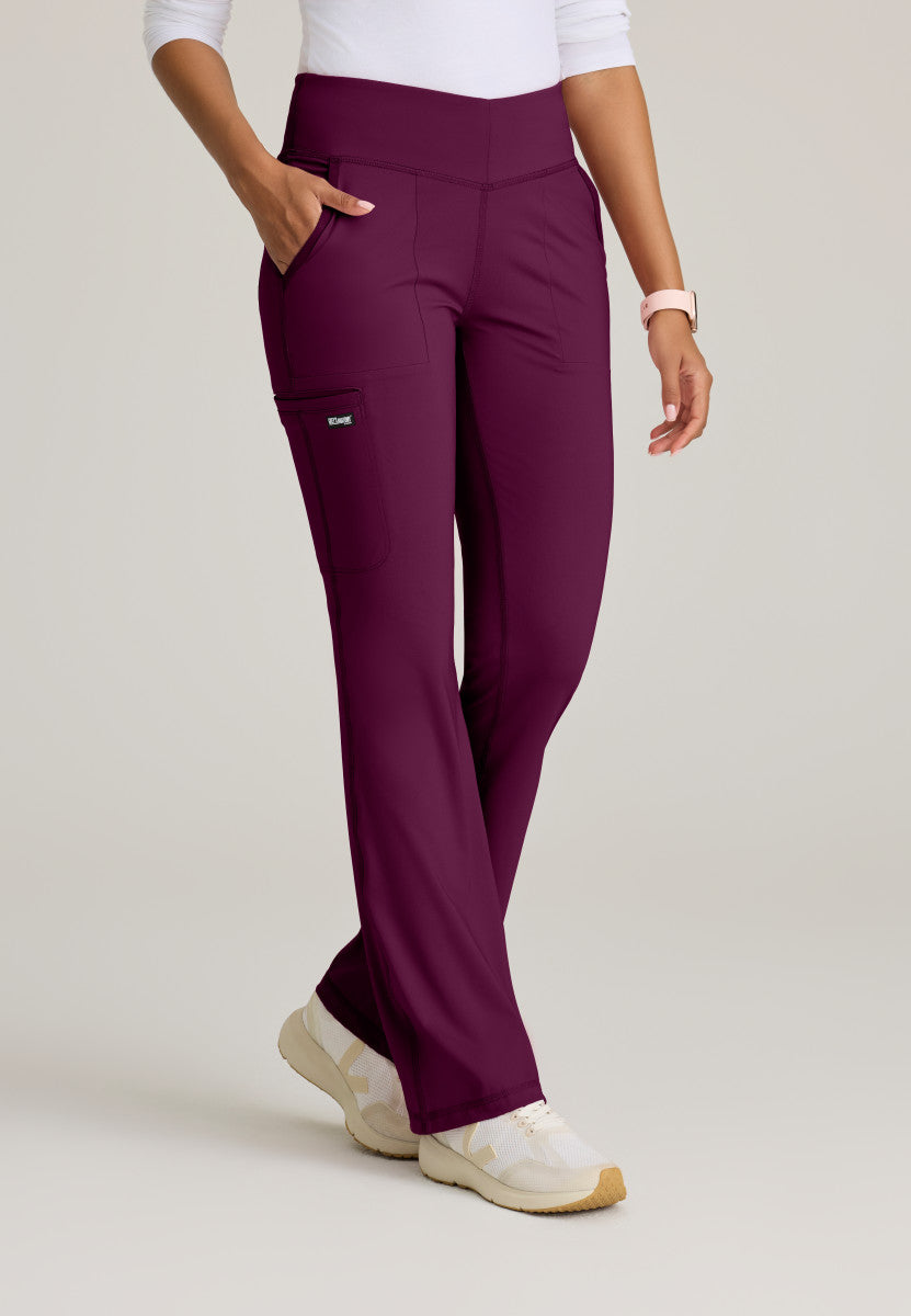 Greys Anatomy Knits GRSP684 Swift Knit Scrub Pants Wine