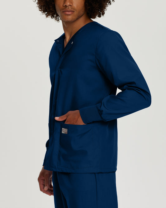 Scrub Zone 75231 Unisex 3 Pocket Warm Up Scrub Jacket Navy Image