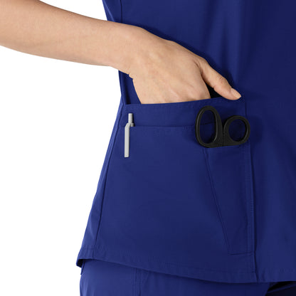 Force Essentials C12113 Women's V-Neck Scrub Top Galaxy Blue