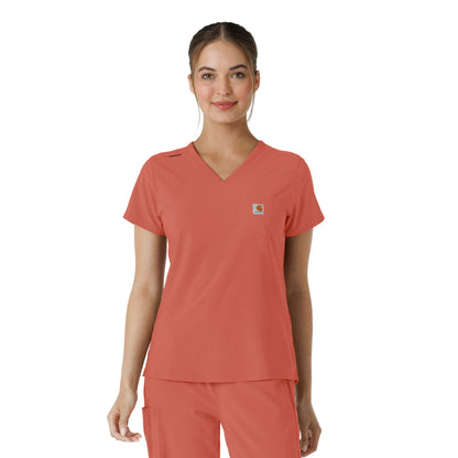 Force Cross-Flex C13410 Women's Tuck-In Scrub Top Dusty Cedar