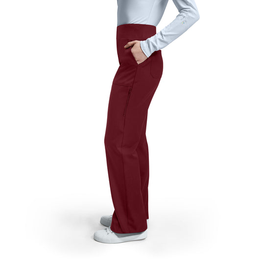 VIBE WB421 Women's Cargo Scrub Pants Wine Image