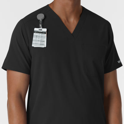 NURTUR 6380 Men's V-Neck Scrub Top Black