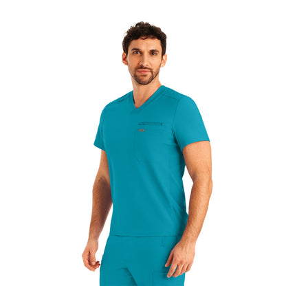 Forward LT111 Men's 2 Pocket V Neck Scrub Top Teal Image