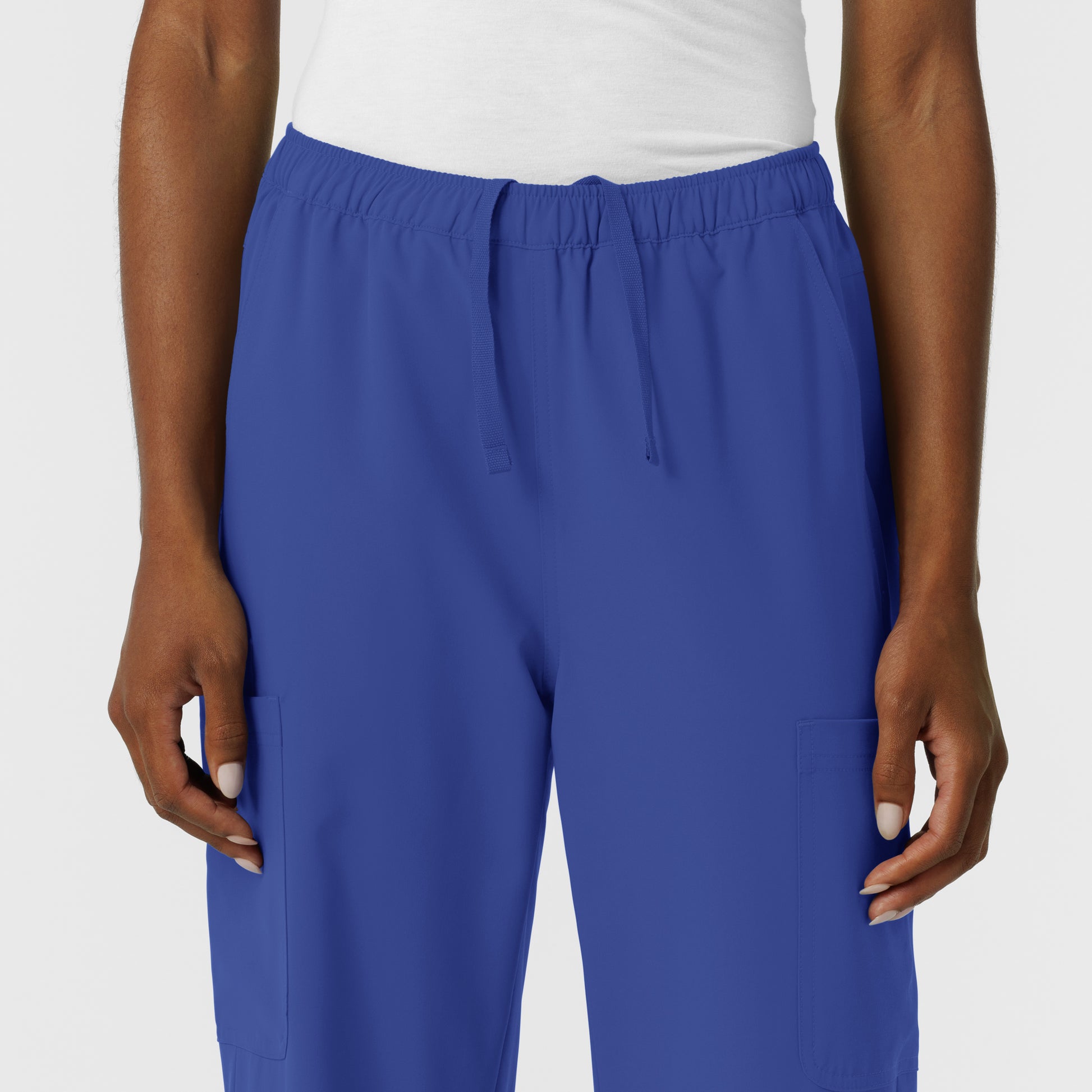 NURTUR 5180 Women's Straight Leg Cargo Scrub Pants Galaxy Blue