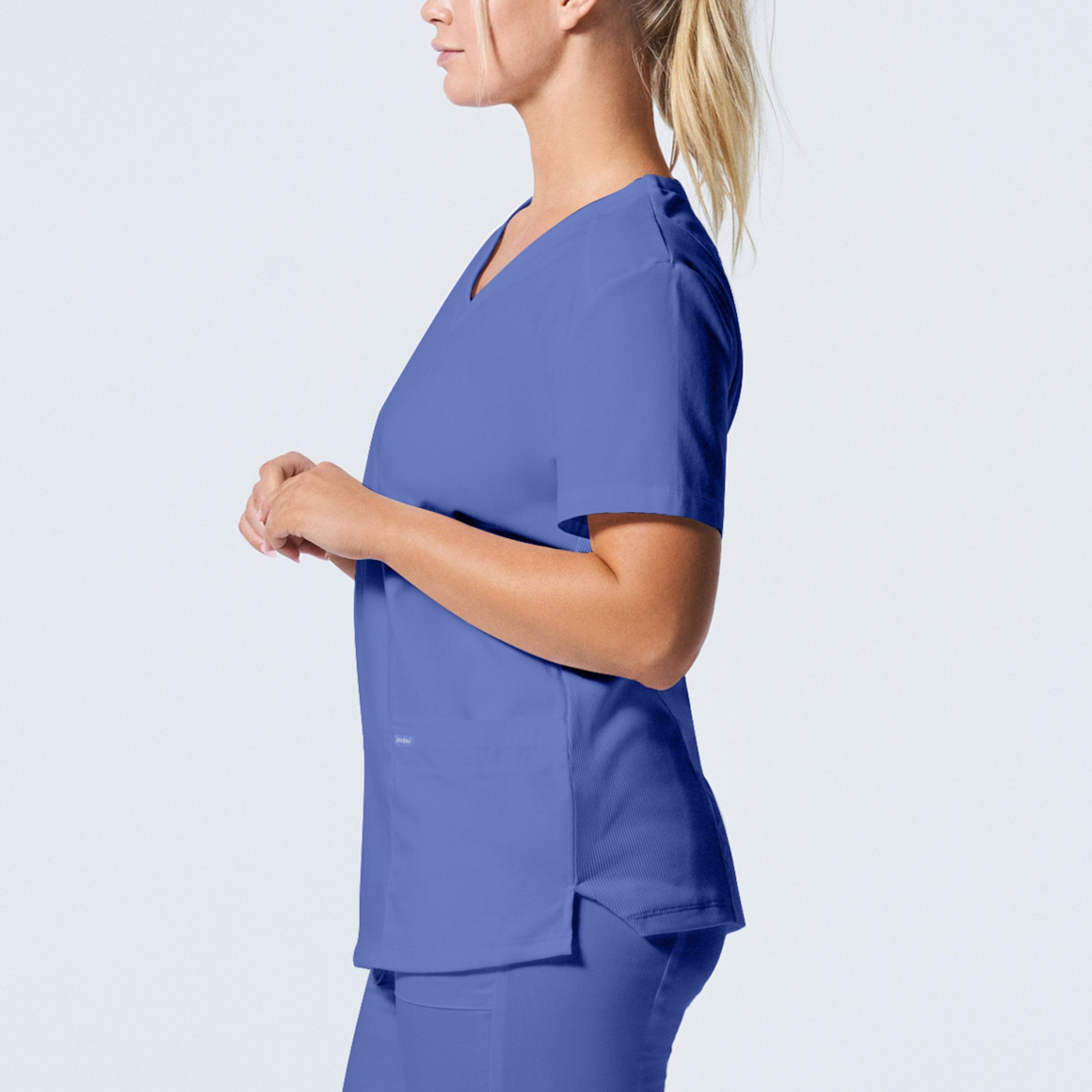 ProFlex LT105 Women's 3 Pocket V Neck Scrub Top Ceil Image