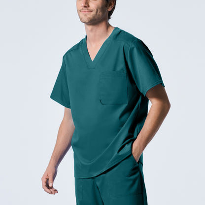 ProFlex LT108 Men's 2 Pocket V Neck Scrub Top Caribbean Image