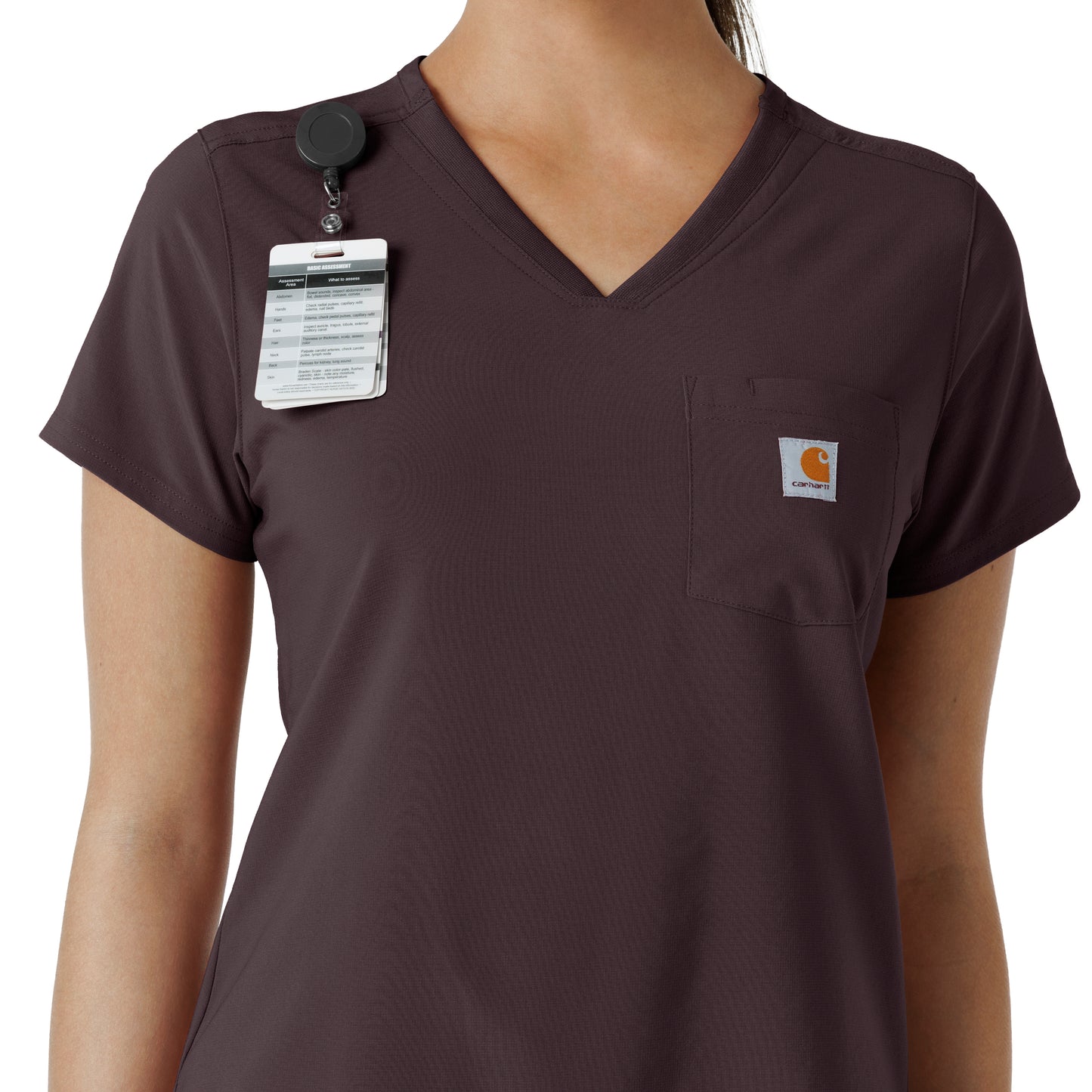 Force Cross-Flex C13410 Women's Tuck-In Scrub Top Dark Sepia
