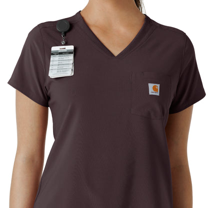 Force Cross-Flex C13410 Women's Tuck-In Scrub Top Dark Sepia